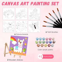 goldentime Kids Paint by Number Kits Including 6 Pre-Drawn Canvas - fantasy - image 2
