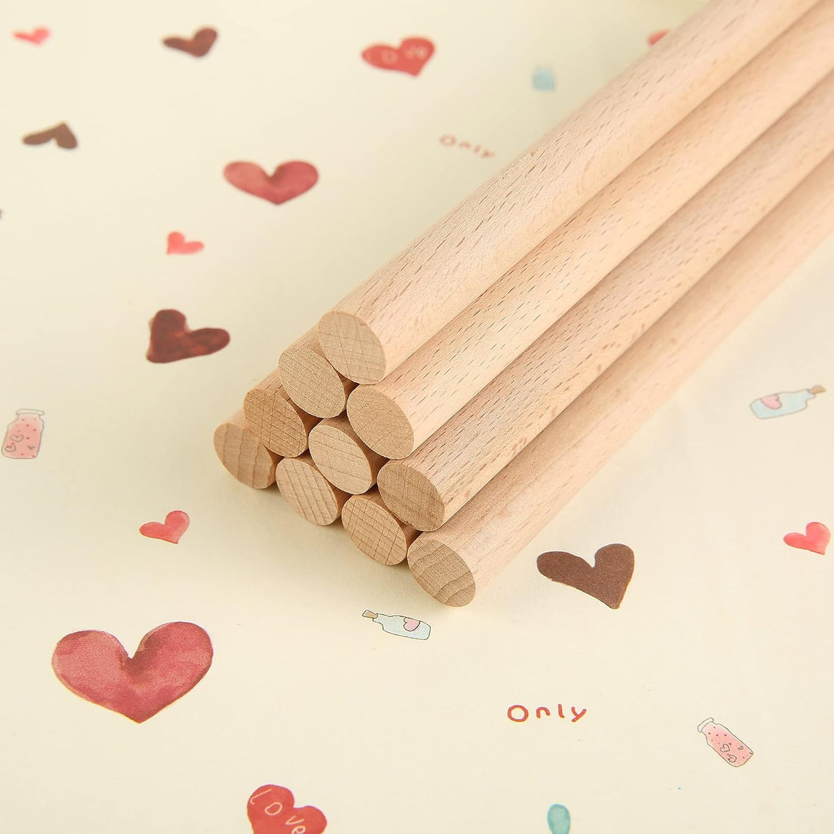 TDOCK 60 pack of wood rhythm lummi sticks for kids in six bright colors - view 8