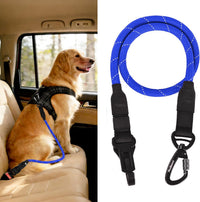 Dog Seat Belt for Car, Durable Rope Dog Car Harness for Vehicle – Essentials for Dogs - Blue / 1 Pack