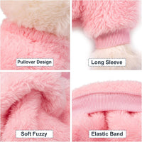 3 Pack Dog Sweaters, Dog Clothes for Small Dogs Girl Boy – Essentials for Dogs - Small / Pink+Purple+Peach - image 4