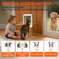 LIBBEPET Cat Door Interior Door - White / M - Inner Size: 5.8"W x 5.7"H - image 3