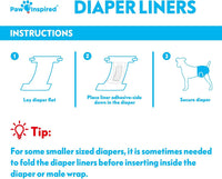 Paw Inspired Disposable Leakproof Dog Diaper Liners - 30 Count (Diaper Liners) - image 2