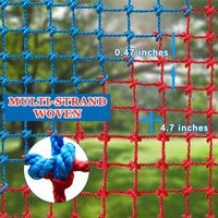 JumpTrzz polyester climbing cargo net for kids hung on a backyard swing set - view 7