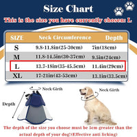 Hard & Heavy Plastic Dog Cone Collar Alternative for Lab Golden GSD (Small&Medium Sized) After Surgery, Large Adjustable Recovery Cone Anti-Lick, Elizabethan Protective Cone of Shame for Healing