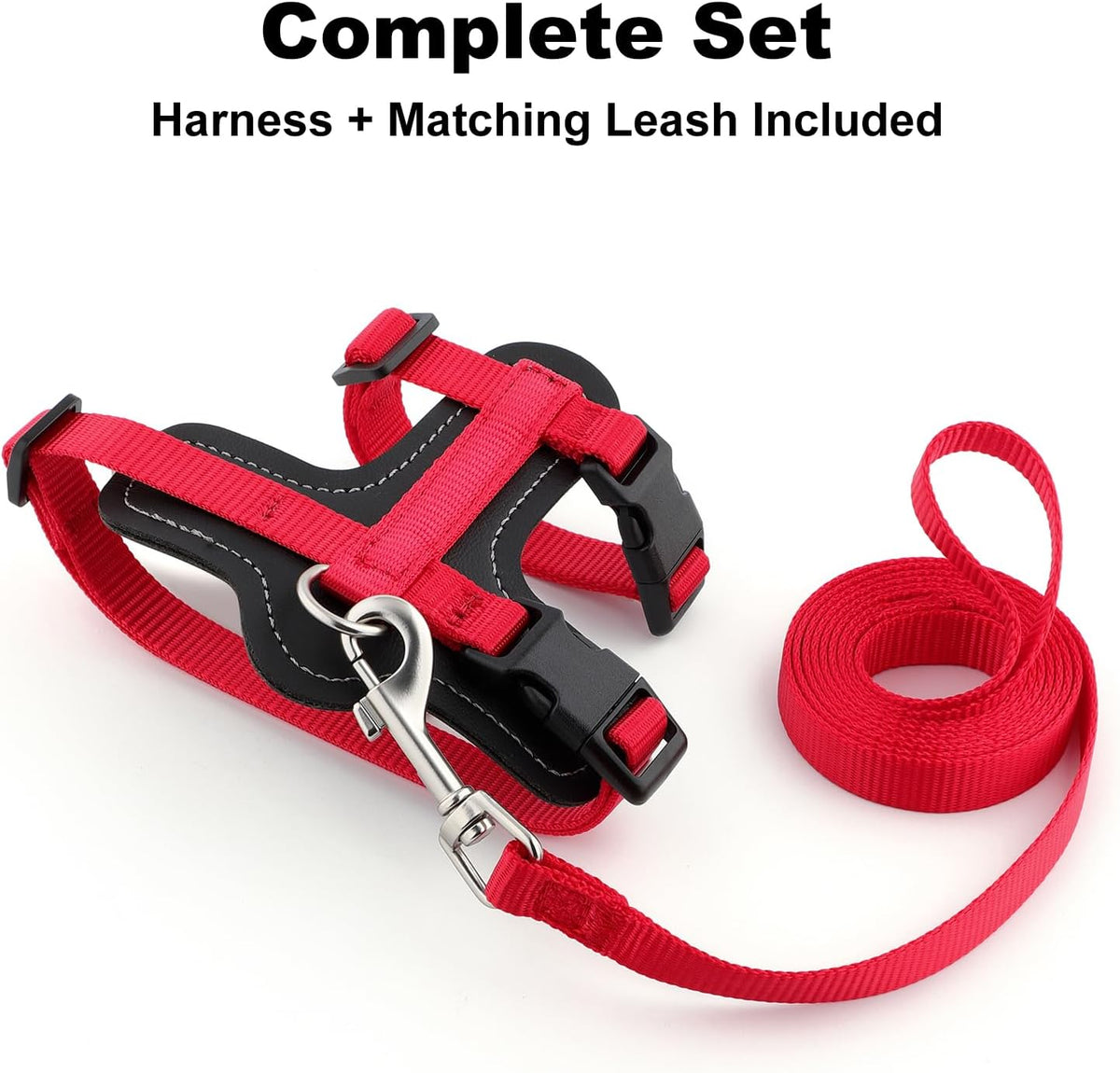 Plutus Pet Adjustable Cat Harness and Leash Set - Red - image 2
