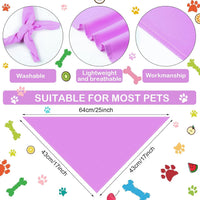 Saintrygo 20 Pcs Plain Dog Bandana Bulk for Puppy Dog - 25 x 17 x 17 Inches - image 2