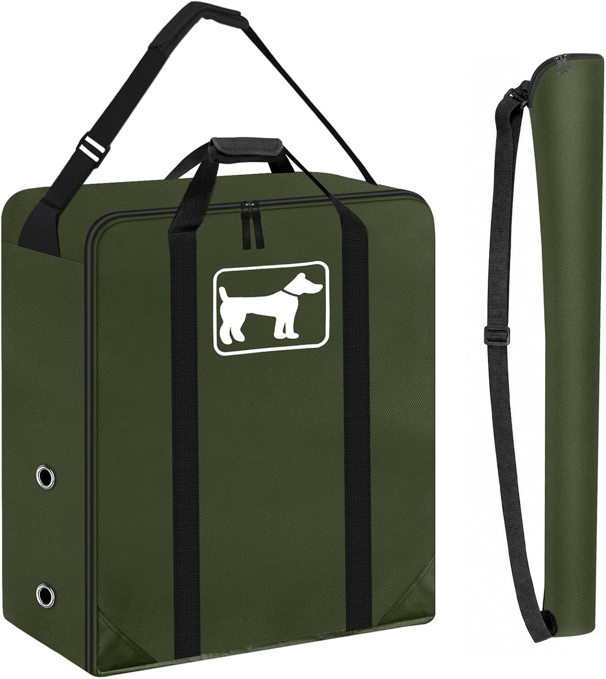 SIRUITON 2Pack 600D Dog Playpen Storage Bag Fits 32" H 8 Panels & 9 - Army _32 inch