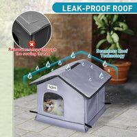 Tailtastic Weather Outdoor Cat House - GREY / 2PC - image 2