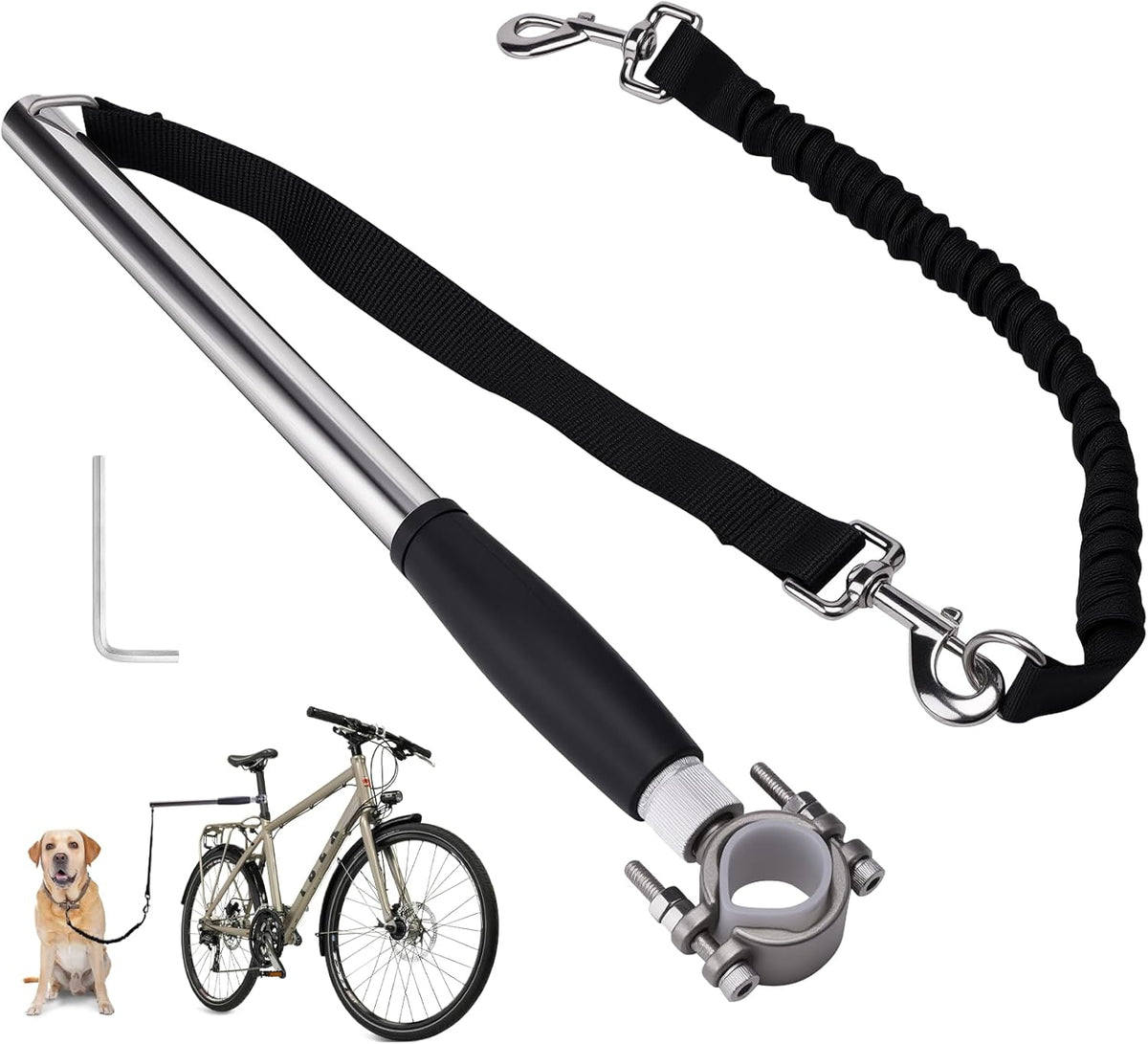 Hands Free Dog Bike Leash for Large Dogs - black
