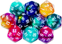 SmartDealsPro 10-Pack 20 Sided Dice D20 Polyhedral Dice for DND RPG - Sparkly Glitter - image 3
