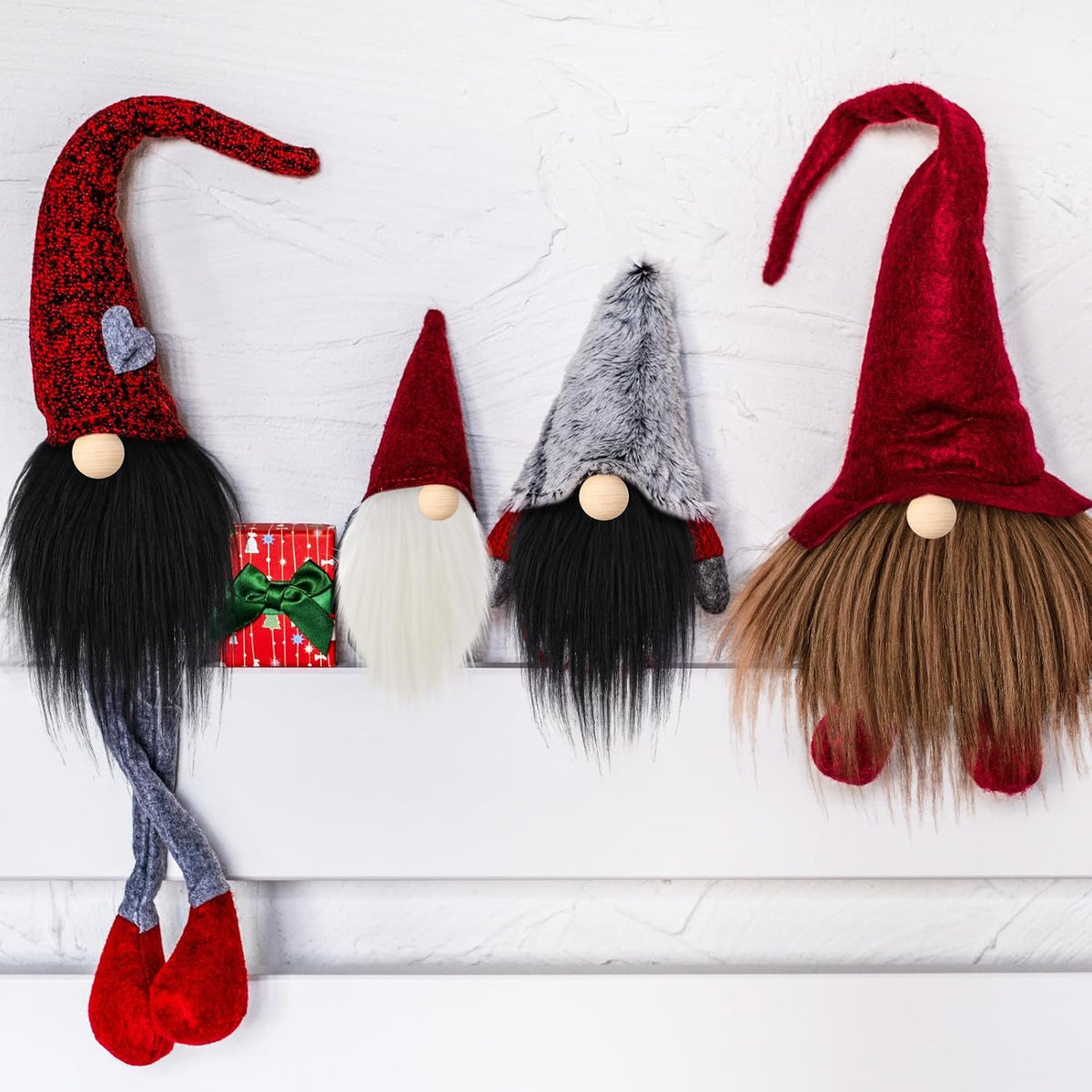 Tudomro 45 Pcs Halloween Gnome Beards for Crafting DIY Gnome Beard - White, Black, Dark Brown / 45 - image 4