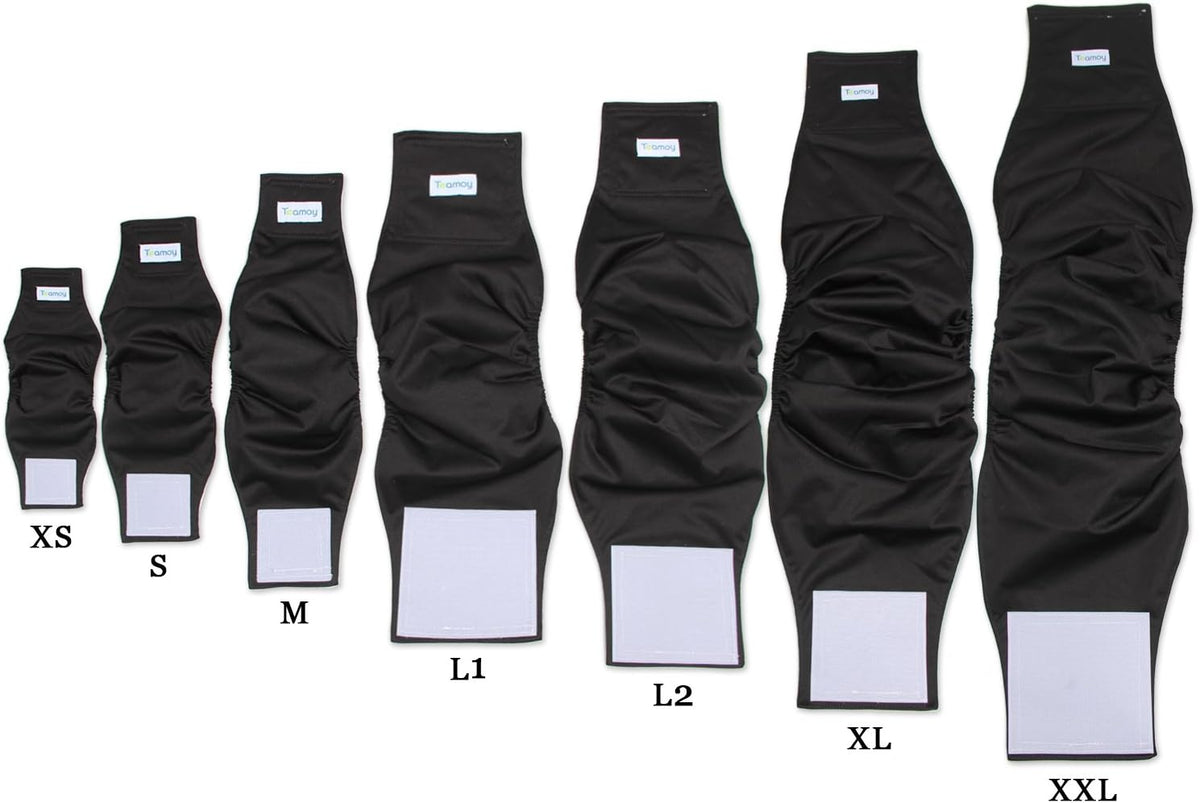 Teamoy Male Dog Belly Band, Reusable Wrap Dog Diapers - Small (Pack of 3) / Black-3pcs - image 2