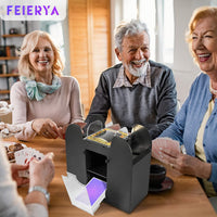 FEIERYA Automatic Card Shuffler 1/2/4/6 Decks – Fun for Kids & Family - 6 Decks - image 2