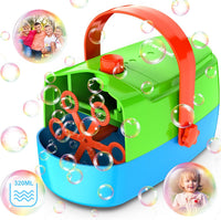 Zerhunt Durable Bubble Machine for Party: 3 Power Modes for Non-Stop - Green Blue