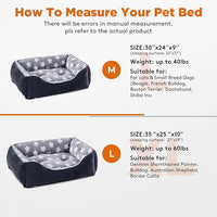 GASUR Medium Dog Beds for Medium Size Dogs, Orthopedic Dog Bed Sofa, Washable Pet Beds Cuddler Anti-Slip Bottom, Soft Calming Sleeping Warming Puppy Bed (M (30"x 24"x 9"), Black)