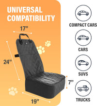 Dog Car Seat Cover, Waterproof Front Seat Protector for SUV Truck Sedan, Pet Safety Travel Comfort - Black - image 4