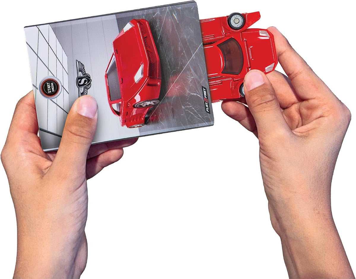 FLAT 2 FAST Original Speed Card Racer - Supercar - 1 Pack / Rocket Red - image 3