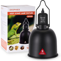 5.5inch Deep Dome Reptile Heat Lamp Reptile Light Fixture – Essentials for Reptiles And Amphibians - 5.5inch deep dome