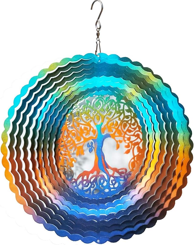 FONMY Wind Spinner Mandala Starry Sky 12 inch 3D Stainless Steel - 12inch / Mdl02