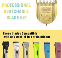 3Pack 5 in 1 Blades Dog Grooming Blade Compatible with Wahl Bravura - GOLD/2PCS - image 2