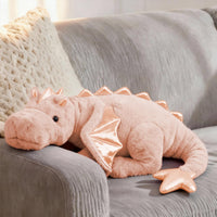 ARELUX Large 36in Cute Dragon Stuffed Animals Plush Toy Soft Matcha - Pink / 36inch - image 3