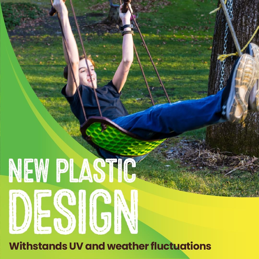 Swurfer Kick Stand Up Surfing Tree Swing Outdoor Swings for Kids Up - Swurfer 2.0 Green - image 3