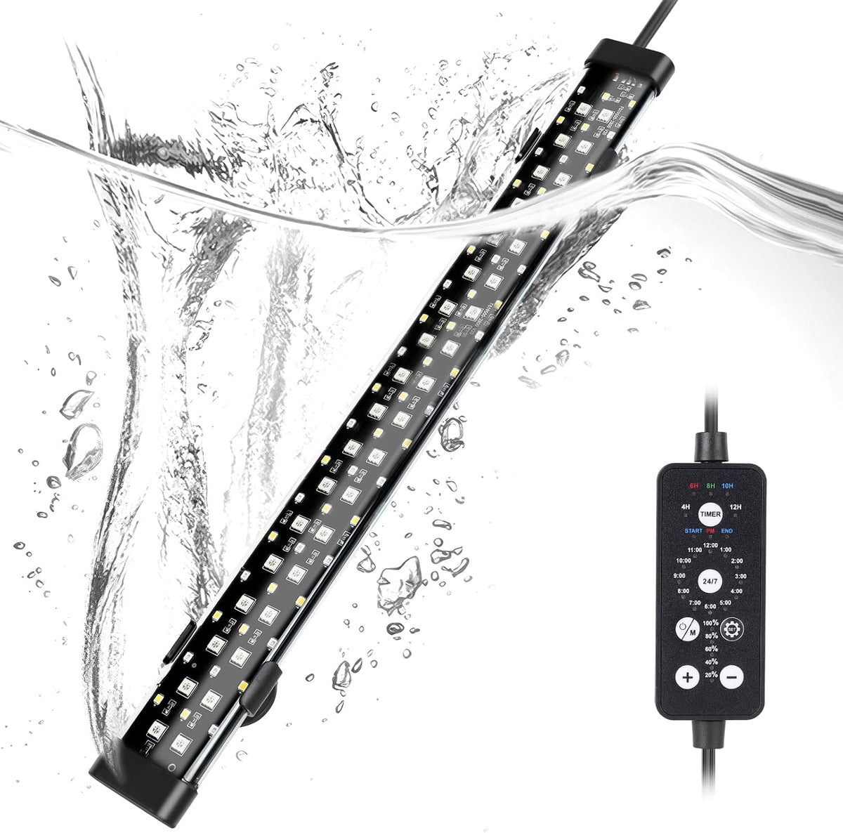 hygger Submersible LED Aquarium Light - 15in 14W