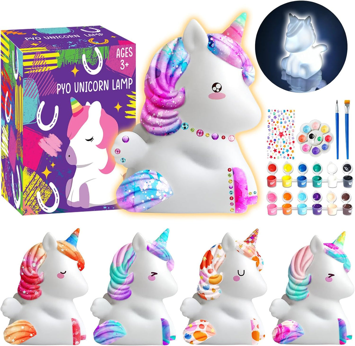 Goodyking Paint Your Own Cat Lamp Kit - Unicorn 1pcs