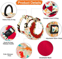 Dog Cat Harness and Leash Set - Dinosaur / XS (Neck 9"-11"; Chest 11"-13") - image 3