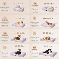 EHEYCIGA Orthopedic Dog Beds for Extra Large Dogs 44x32Inch, Waterproof Memory Foam XL Pet Bed with Sides, Non-Slip and Egg-Crate Foam Big Dog Couch Bed with Washable Removable Cover, Lilac