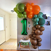 Checkered Number Balloon 1 - Dark Green / Number 9 - image 4