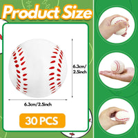 Baaxxango 30-pack 2.5-inch foam baseball squeeze balls - view 2