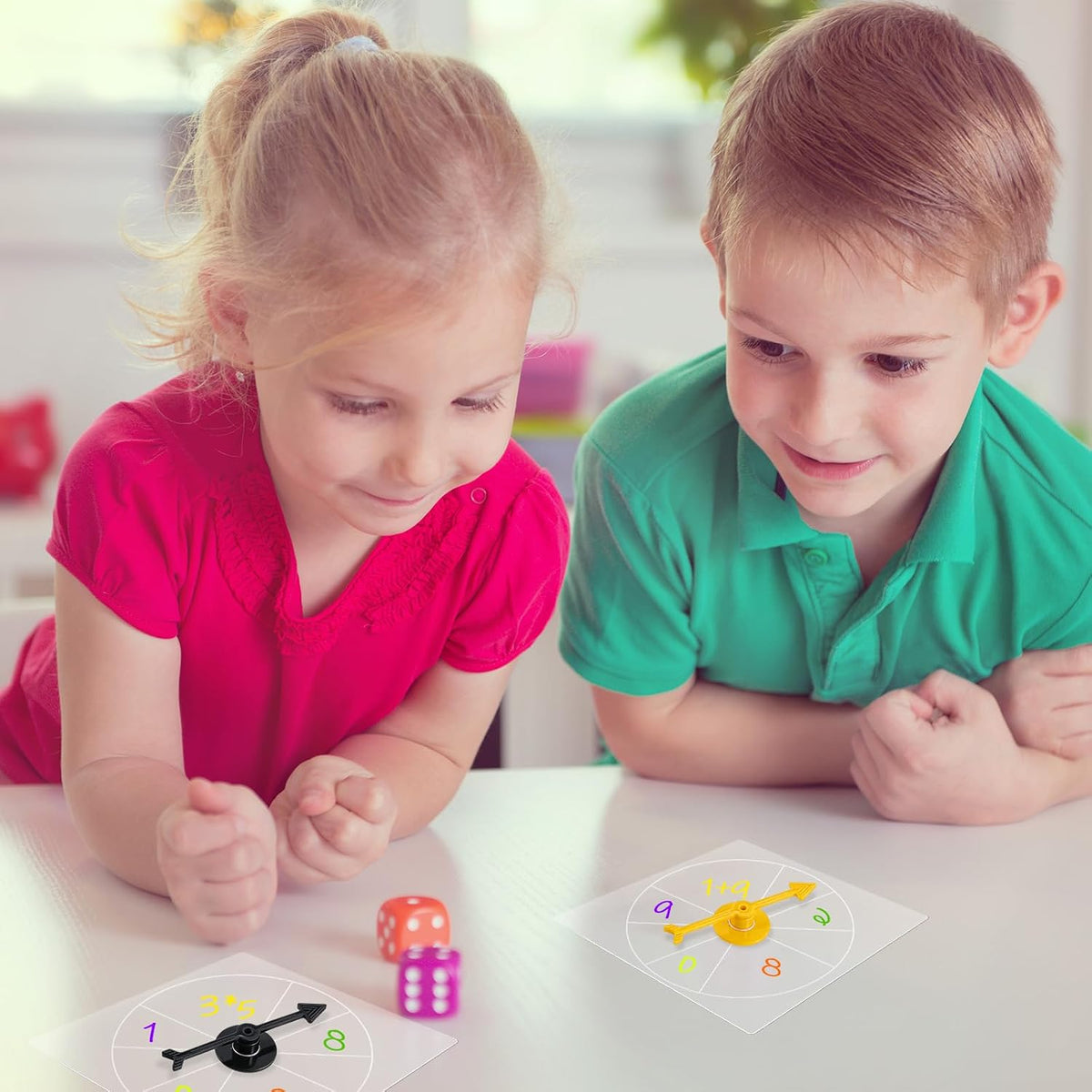 Gejoy 10 Pack Transparent Spinners Bulk for Classroom Clear Spinners - Multicolor / 10 - image 4