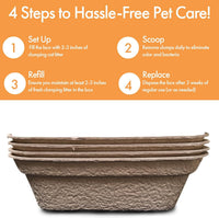 Disposable Litter Boxes – Daily Care for Cats - Brown / Large 4-Pack - image 2