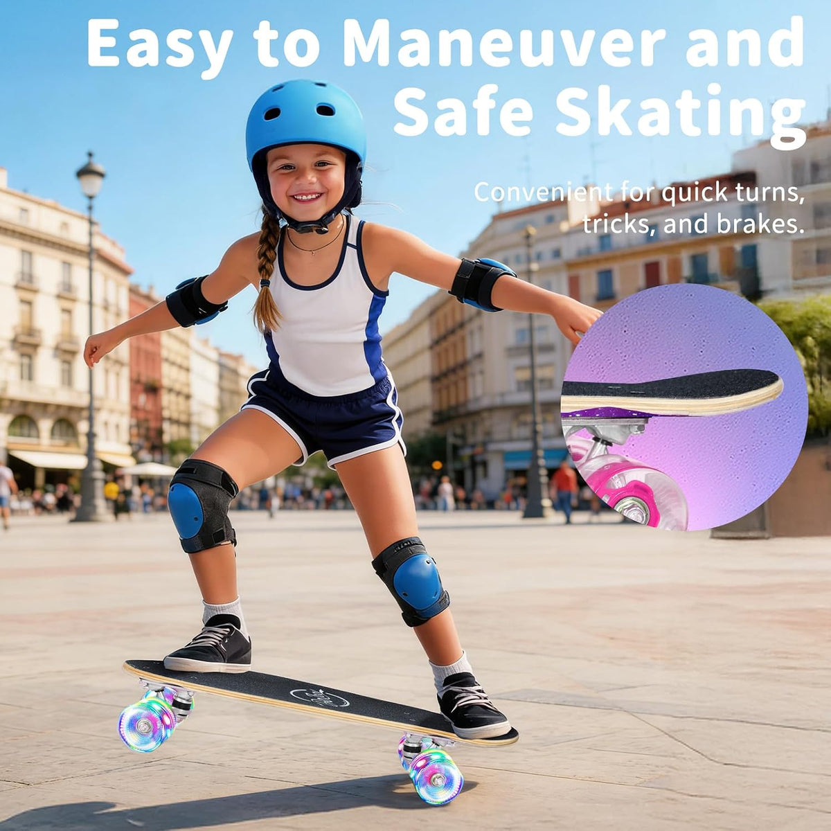 BELEEV 22 inch Skateboards for Kids - Starlight Purple - image 4