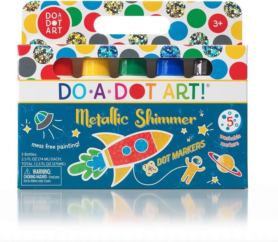 Do A Dot Art! Markers 6-Pack Rainbow Washable Paint Markers – Fun for Kids & Family - Metallic Shimmer / 5