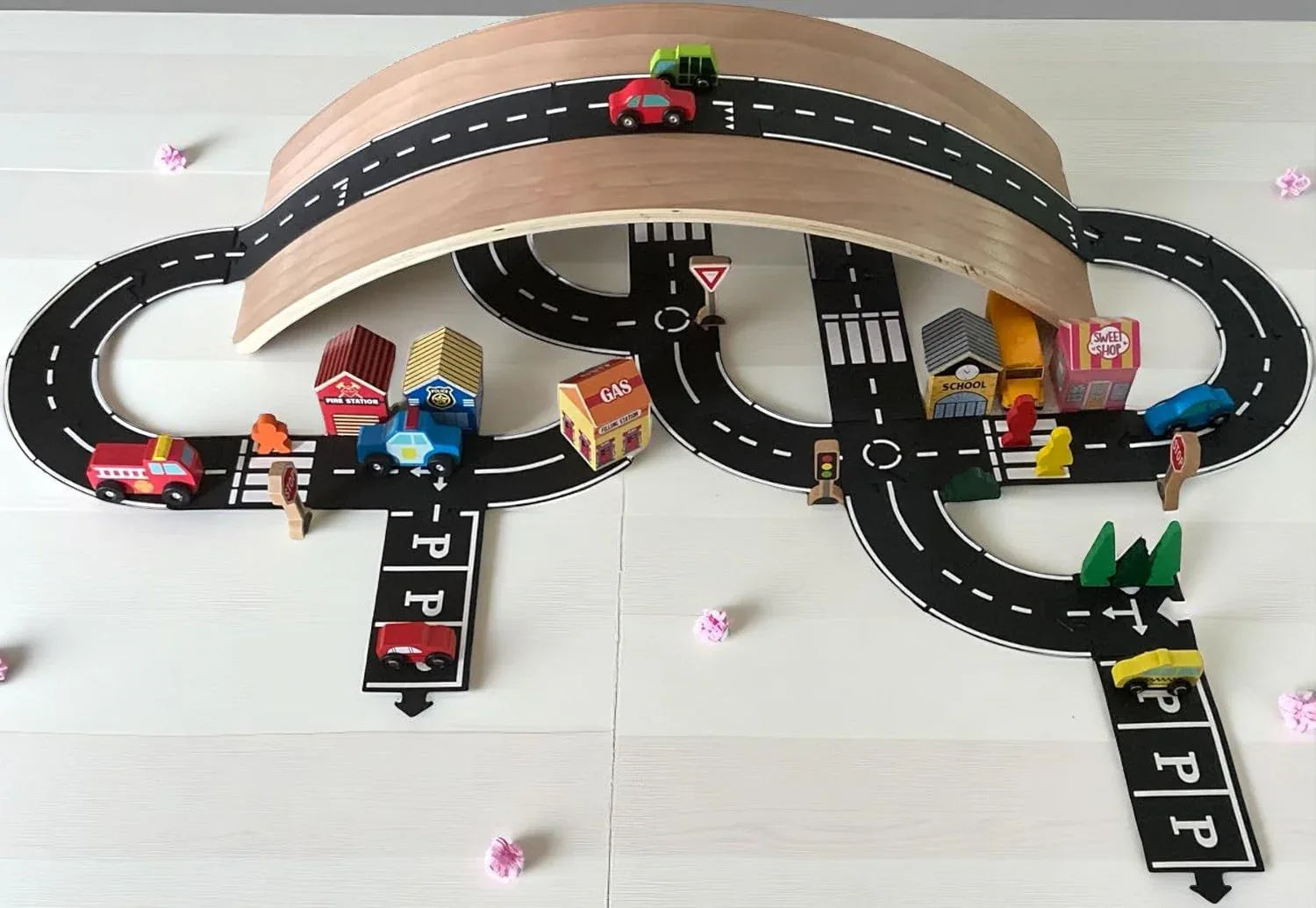 Flexible Rubber Roads Play Set – Open-Ended City & Car Track Play - BIG FRENCHIES