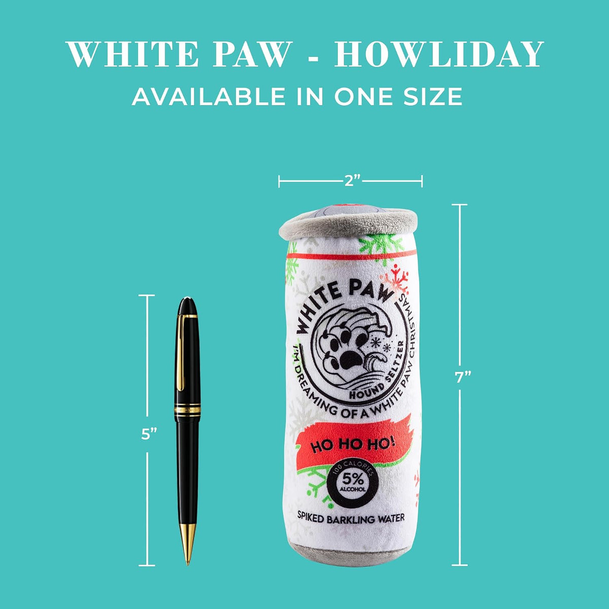 Haute Diggity Dog Woofford Reserve Bottle Plush Dog Toy - WP - Howliday (White, Orange, Black) / One Size - image 3