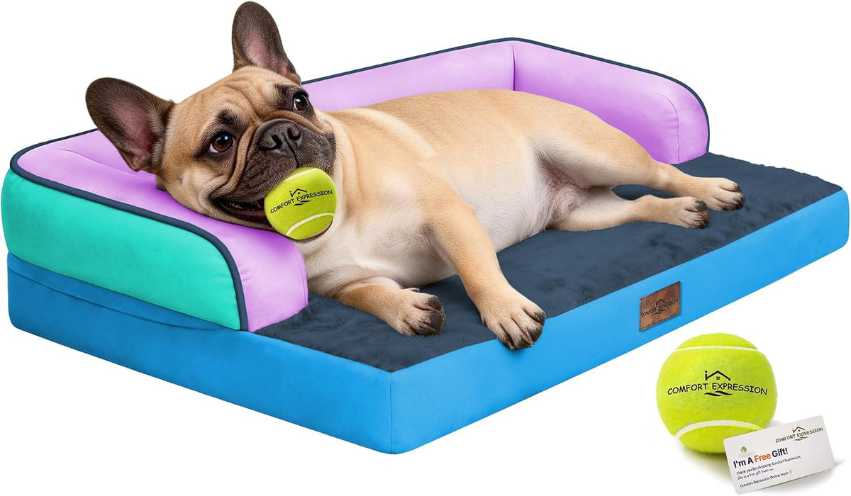 Comfort Expression Orthopedic XL Dog Bed for Large and Extra Large - Ocean Twilight / 36"L x 27"W x 7.5"Th