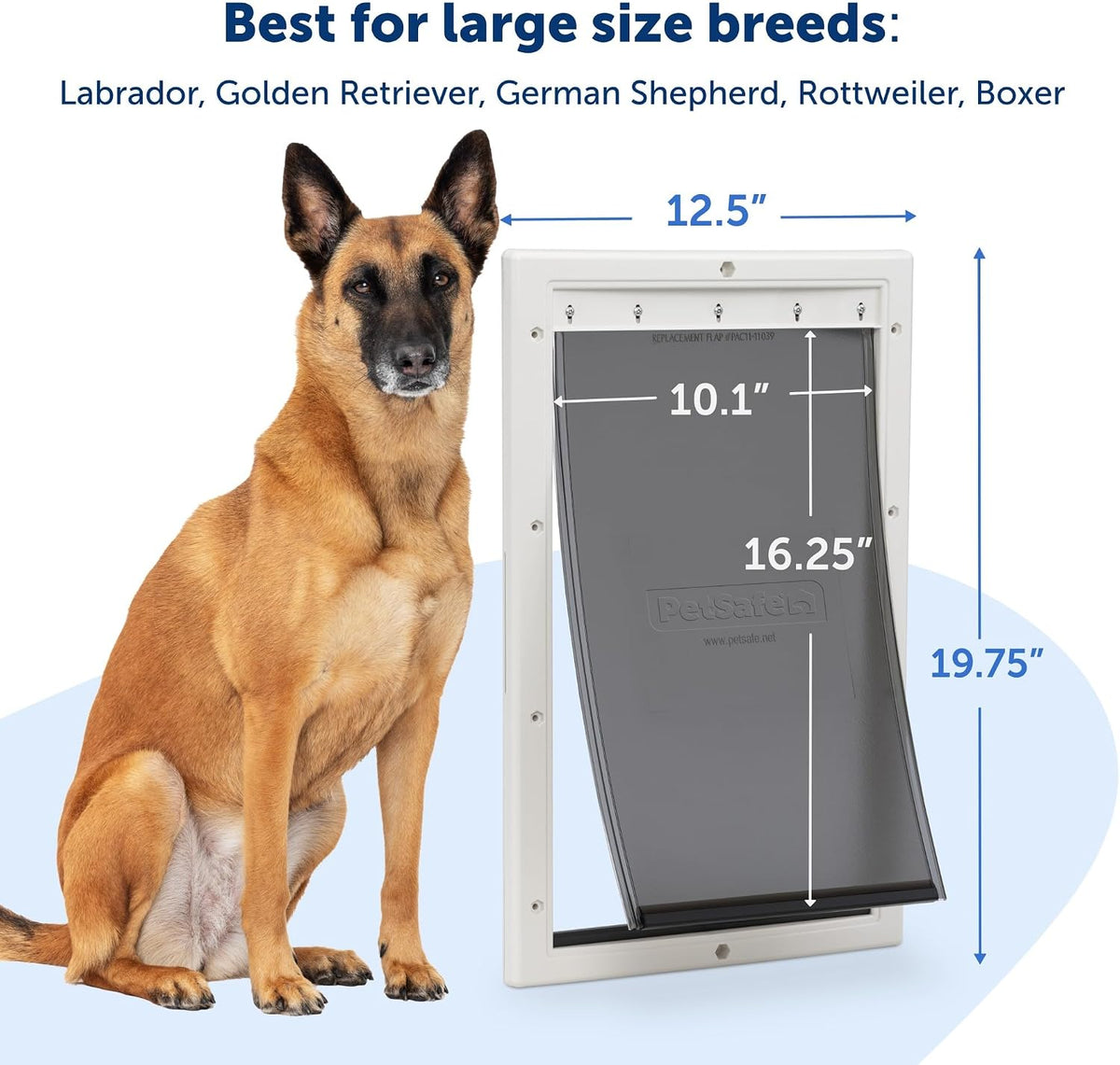 PetSafe Plastic Dog & Cat Door, Pets Up to 40 lb, Paintable - Large - image 2