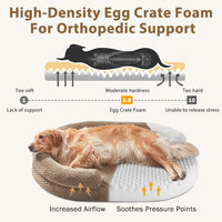 JOEJOY XL Orthopedic Dog Beds Large Sized Dog - Brown / XL(42"x 32"x 7") - image 2