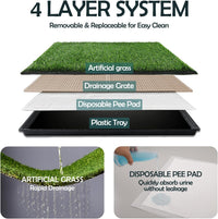 MEEXPAWS Dog Grass Pee Pads for Dogs with Tray - XL 45×34 inch - image 2