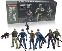 Army Men Action Figures, Soldiers Toys with Weapons for Boys 4-7 - Blue