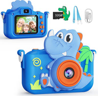 KOKODI Kids Camera Toy Digital Camera for Kids - Dinosaur-Blue