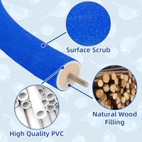 U-Shaped Large Parrot Perch, Quartz Bird Perch for Cage – Essentials for Birds - Small / Blue-corner-90 - image 4