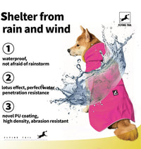 Dog Raincoat Waterproof Reflective Jacket - 3X-Large / Pink - image 3