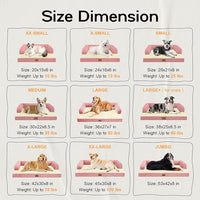 Small Dog Bed Waterproof Orthopedic Dog Beds for Medium Sized Dogs Comfy Pet Cat Bed with Sides, Washable Removable Cover