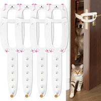 TGIOW Cat Door Latch with Stabilizer, Keep Door Open 2.5-6.5" - 4pcs-white