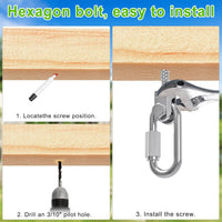 SELEWARE Heavy Duty Swing Hanger - O (5 Inch, 4 Pack) - image 3