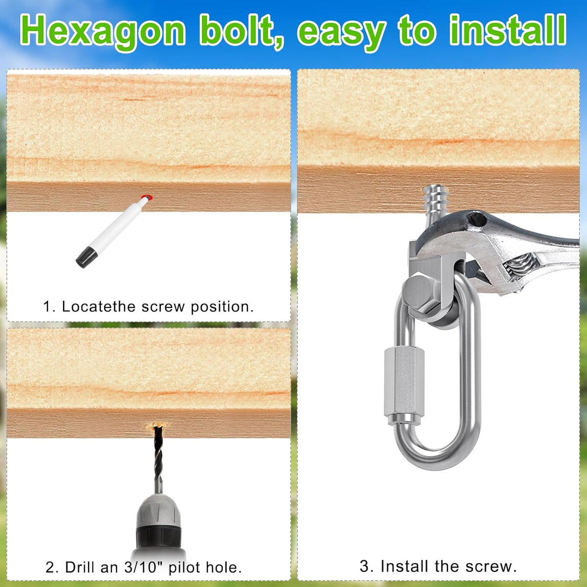 SELEWARE Heavy Duty Swing Hanger - O (5 Inch, 4 Pack) - image 3
